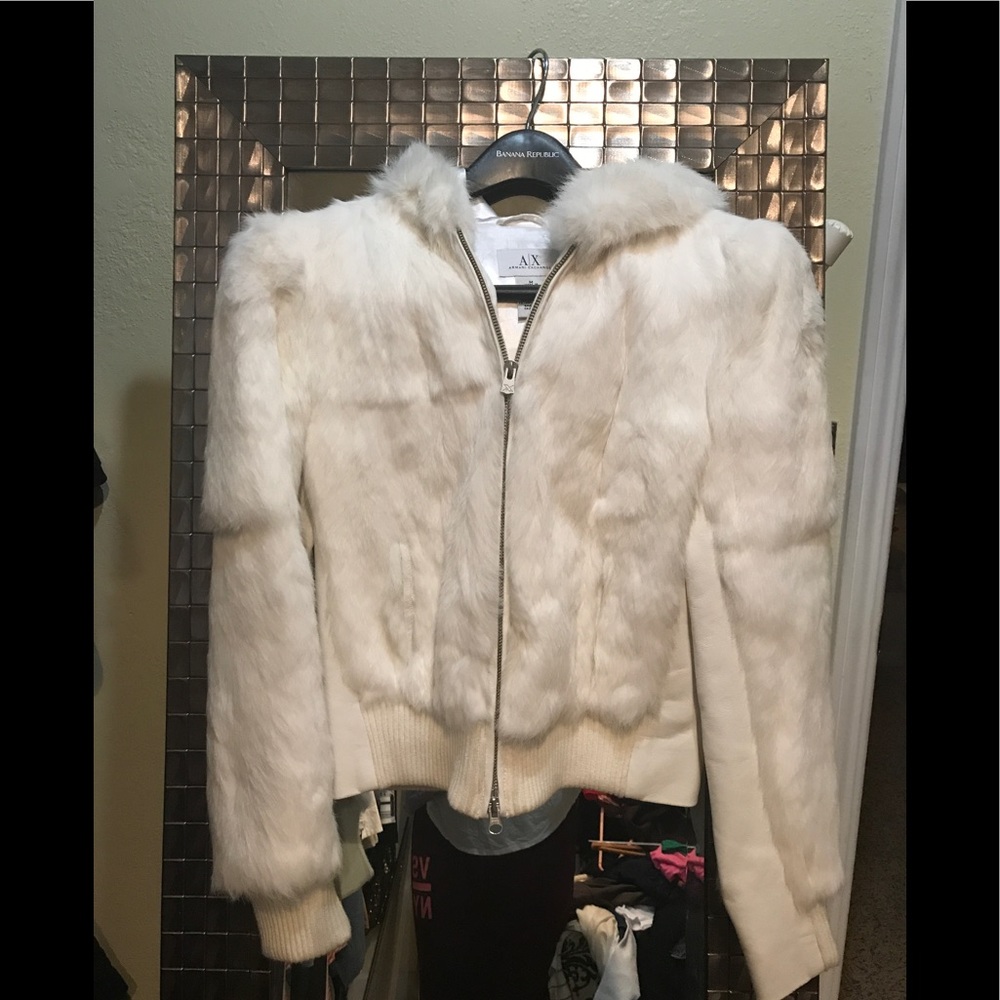 Armani Exchange Rabbit fur jacket